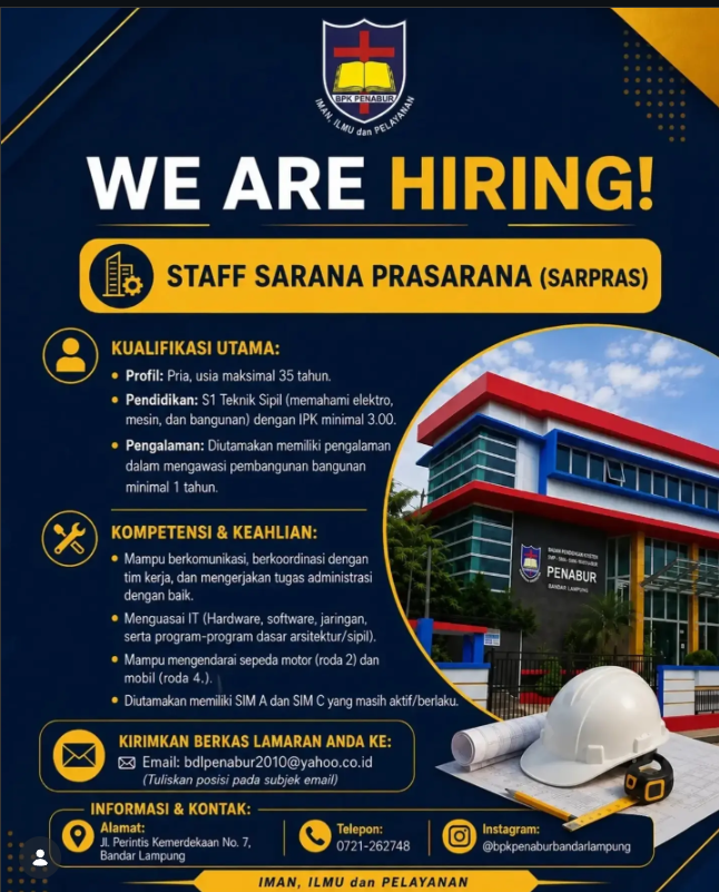 Poster Staff Sarana Prasarana